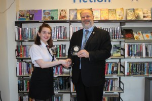 Mia Hart, awarded the Caring Cup