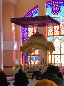 Guru Granith Sahib, the Sikh holy book, treated as if it were a human Guru
