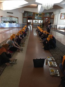 Lunch in the Langar Room.
