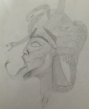 Pencil sketch - snake head