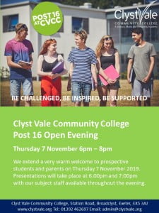 CVCC Post 16 Open Evening 07 Nov 2019