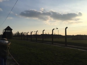 Barbed wire and machine gun towers. Both Kellie and Vimbai were surprised at how huge the area was. Auschwitz was in fact three massive prison and death camps.